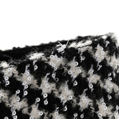 Chanel Tweed Lambskin CC Espadrilles 39 White Black 10 of 10