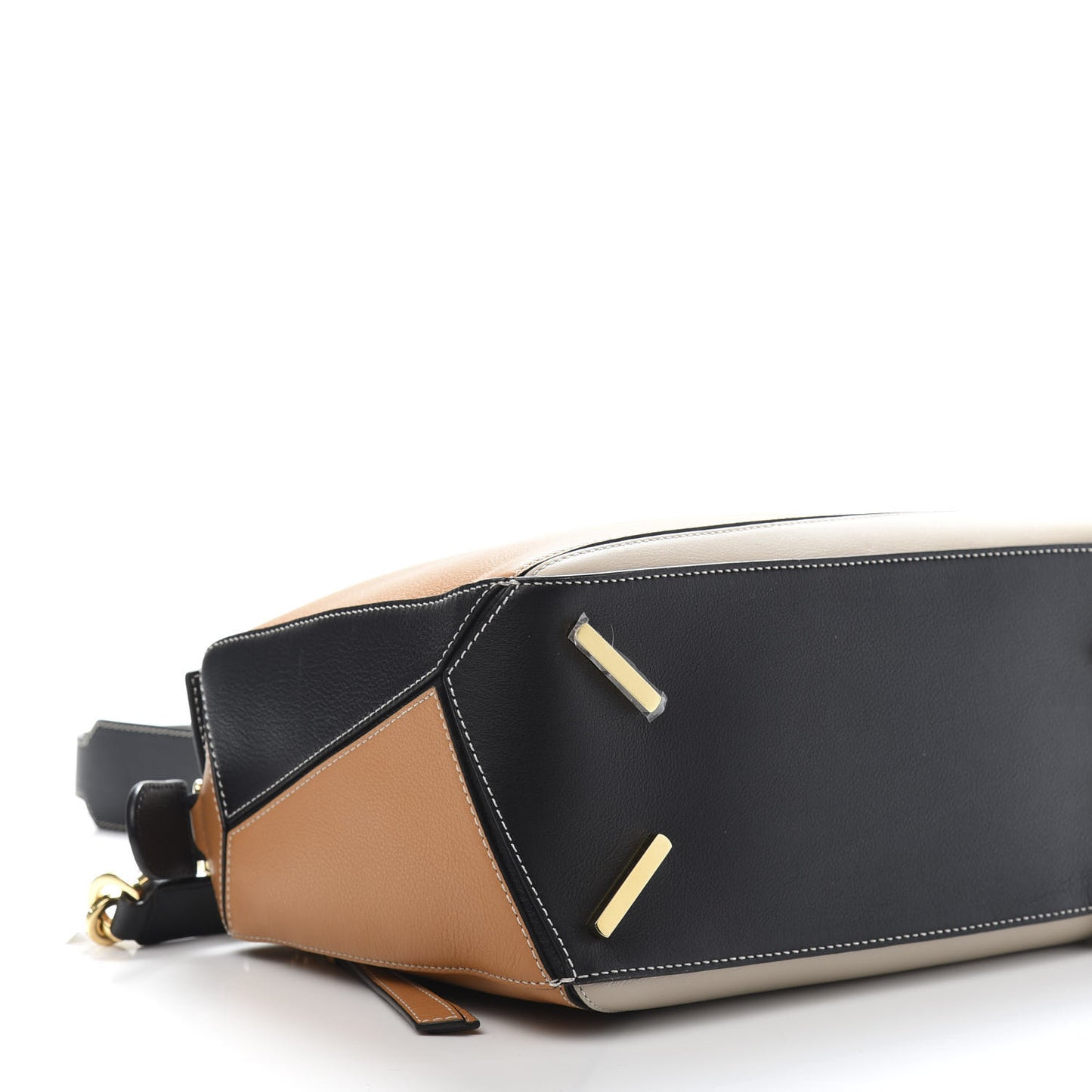 Grained Calfskin Medium Puzzle Bag Amber Light Oat