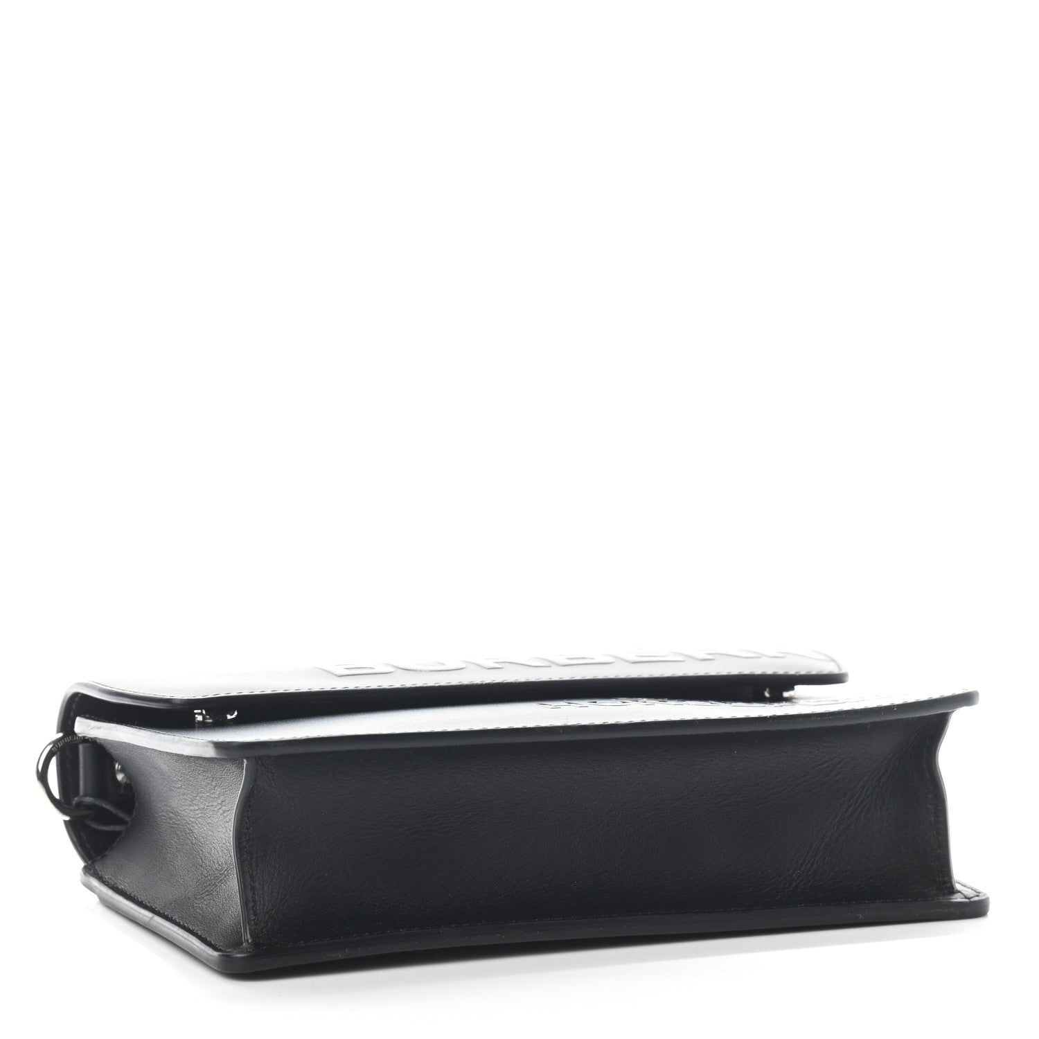Burberry Calfskin Graphic Printed Oscar Crossbody Bag Black 4 of 9