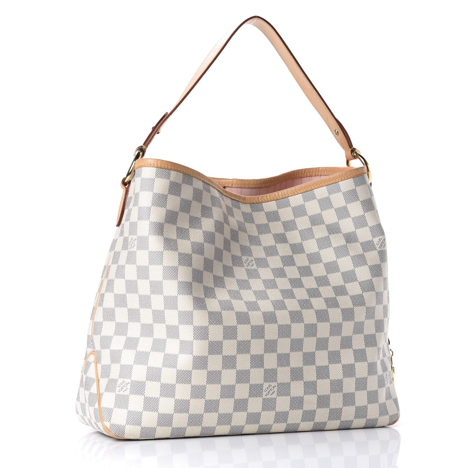 Louis Vuitton Damier Azur Delightful MM Rose Ballerine 2 of 10
