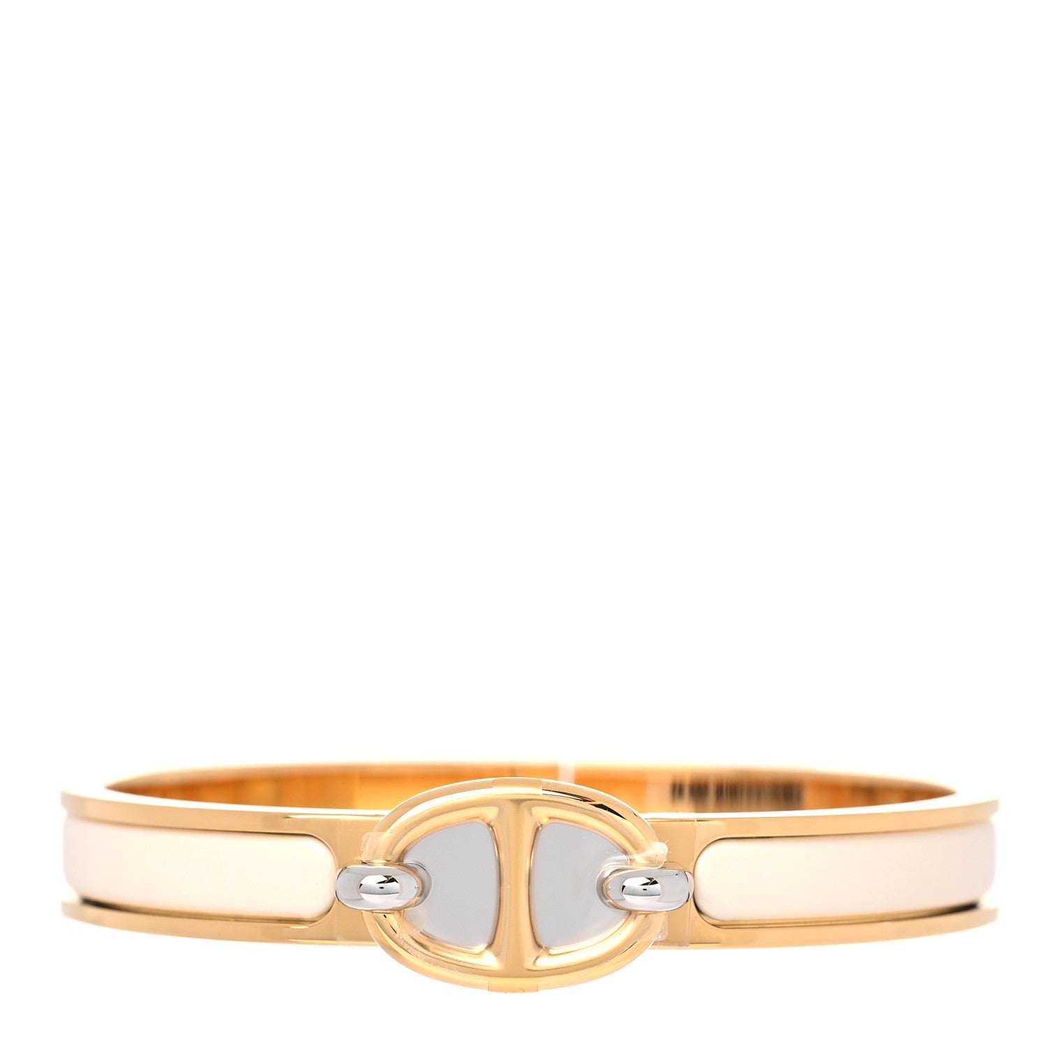 Hermes Enamel Mini Farandole Clic Chaine D'Ancre Bracelet Creme 1 of 6