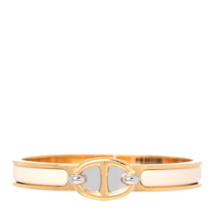 Hermes Enamel Mini Farandole Clic Chaine D'Ancre Bracelet Creme 1 of 6