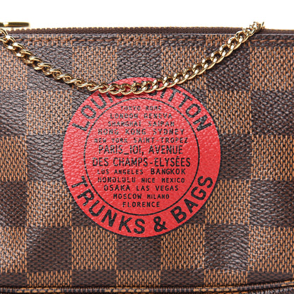 Louis Vuitton Damier Ebene Complice Trunks and Bags Mini Pochette Accessories Red 10 of 11
