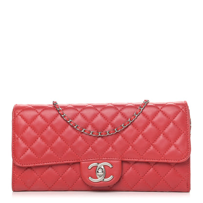 Chanel Lambskin Quilted Chain Clutch Flap Red 1 of 11