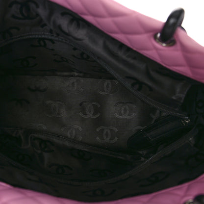 Chanel Calfskin Quilted Large Cambon Tote Pink Black 5 of 9
