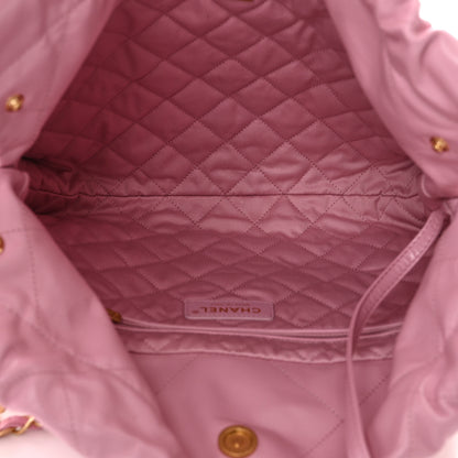 Chanel Shiny Calfskin Quilted Small Chanel 22 Dark Pink 6 of 13