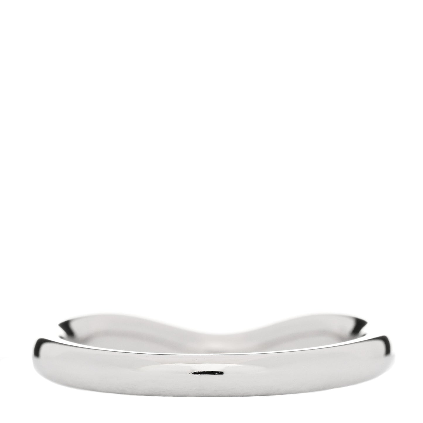 Platinum Diamond Elsa Peretti Curved Wedding Band Ring 48 4.5