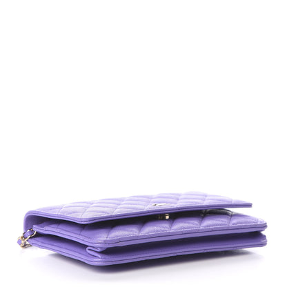 Chanel Caviar Quilted Wallet On Chain WOC Purple 4 of 12
