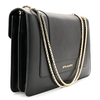 Bulgari Calfskin Serpenti Forever Shoulder Bag Black 3 of 11