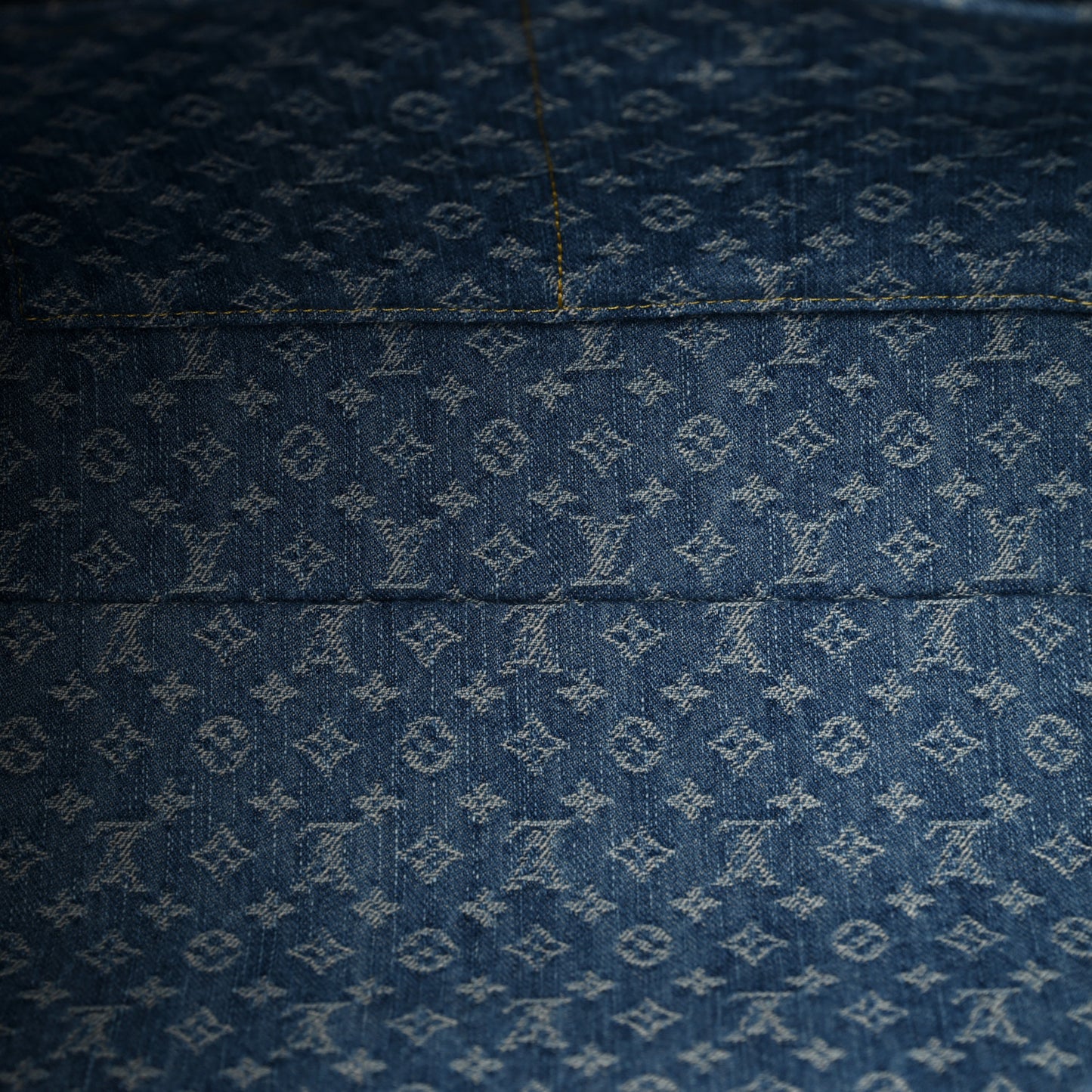 LOUIS VUITTON Monogram Denim CarryAll MM Blue