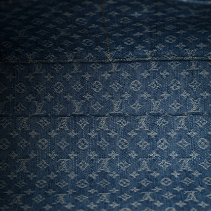 Louis Vuitton LOUIS VUITTON Monogram Denim CarryAll MM Blue 6 of 11