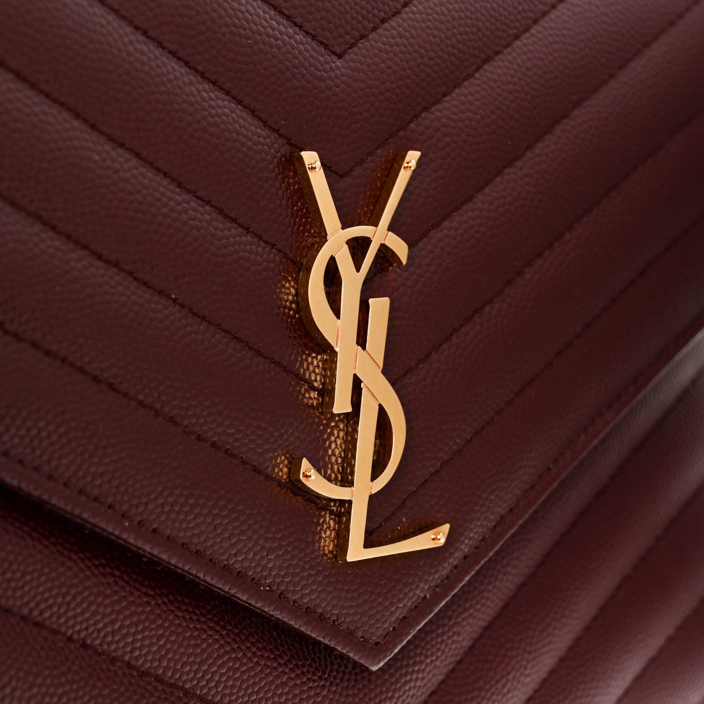 Grain De Poudre Matelasse Chevron Monogram Envelope Clutch Rouge Legion