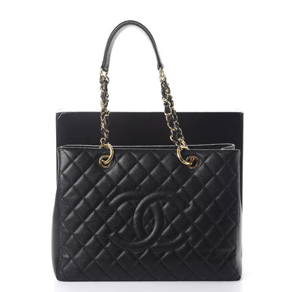 Chanel Caviar Quilted Grand Shopping Tote GST Black 9 of 9