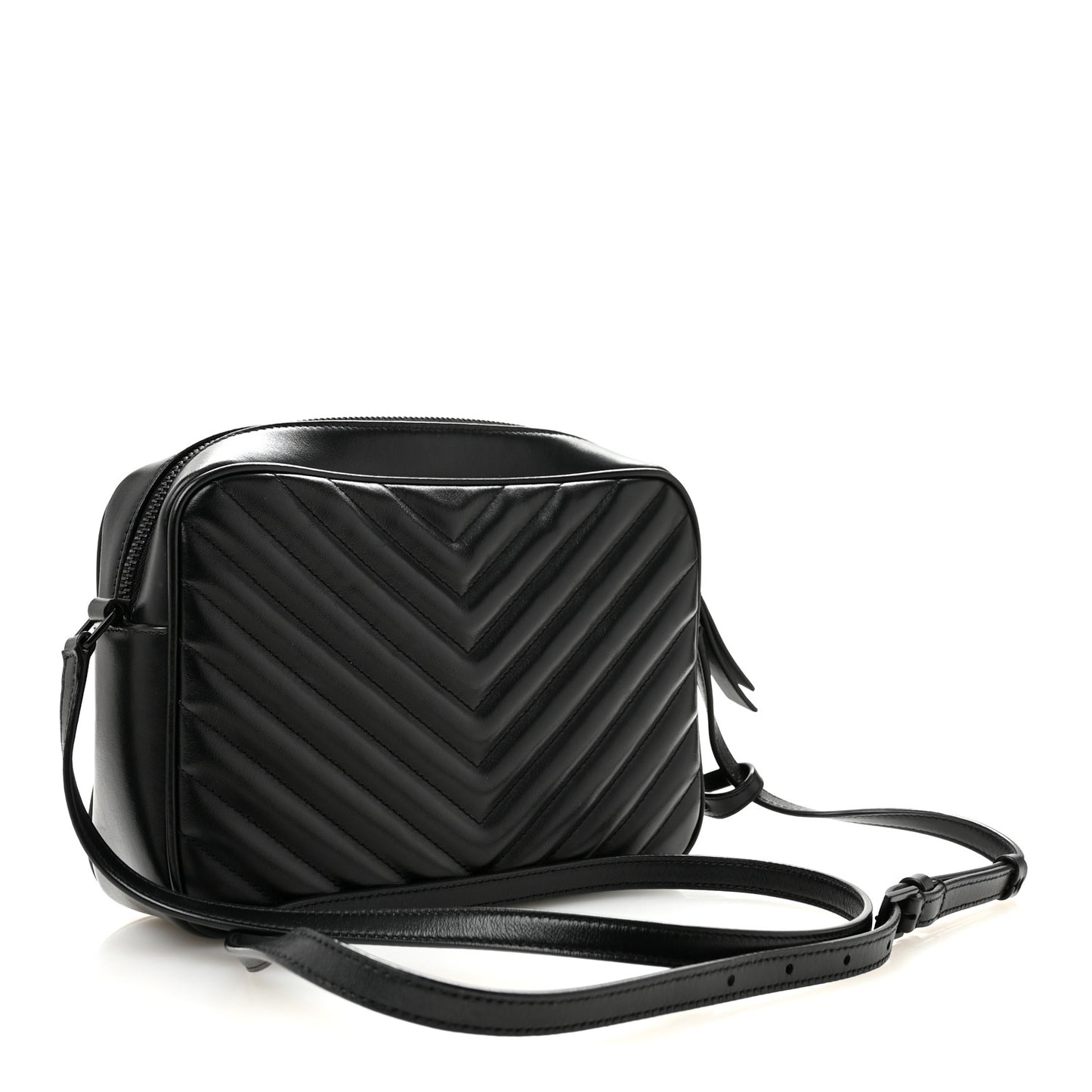 Calfskin Matelasse Monogram Monochrome Lou Camera Bag Black