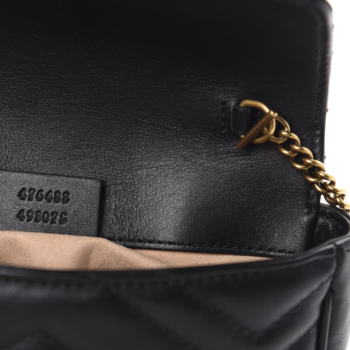 Calfskin Matelasse Super Mini GG Marmont Shoulder Bag Black
