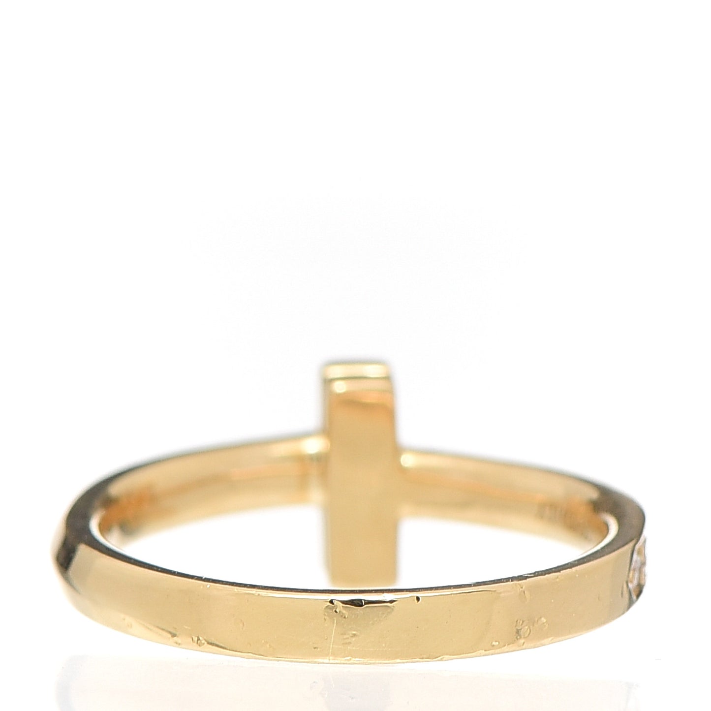 18K Yellow Gold Diamond T T1 Ring 51 5.75
