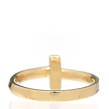 Tiffany 18K Yellow Gold Diamond T T1 Ring 51 5.75 3 of 5