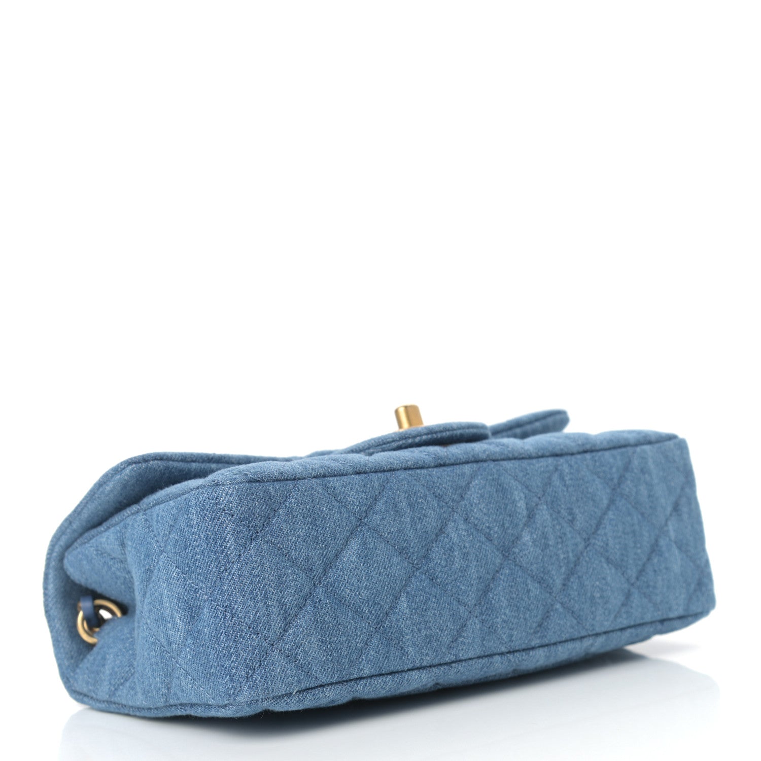 Chanel Denim Quilted Mini Pearl Crush Rectangular Flap Blue 4 of 9