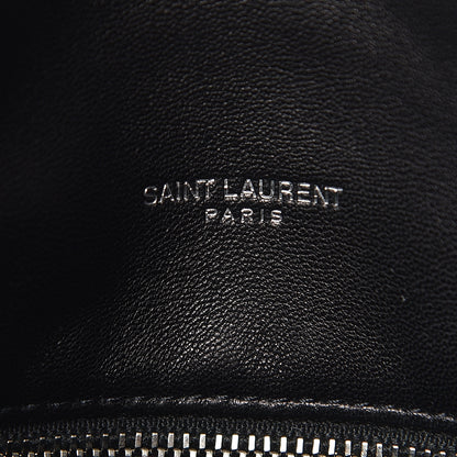 Saint Laurent Lambskin Quilted Small Loulou Puffer Monogram Chain Satchel Black 7 of 11