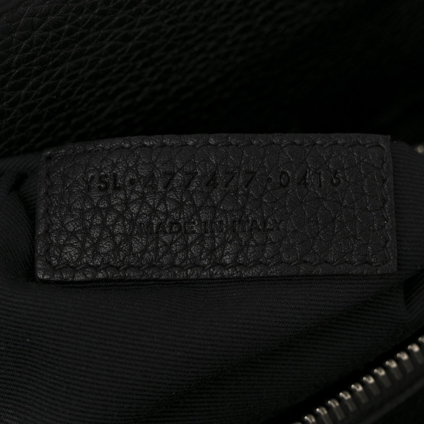 Grained Calfskin Baby Sac De Jour Souple Black