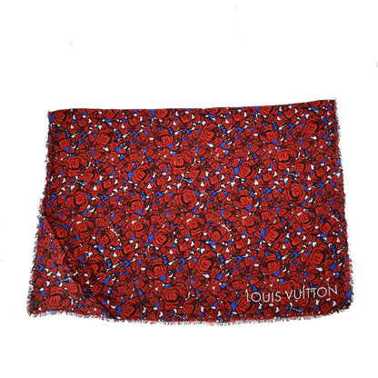 Louis Vuitton Modal Silk Rock'n'Roses Stole Red 3 of 6