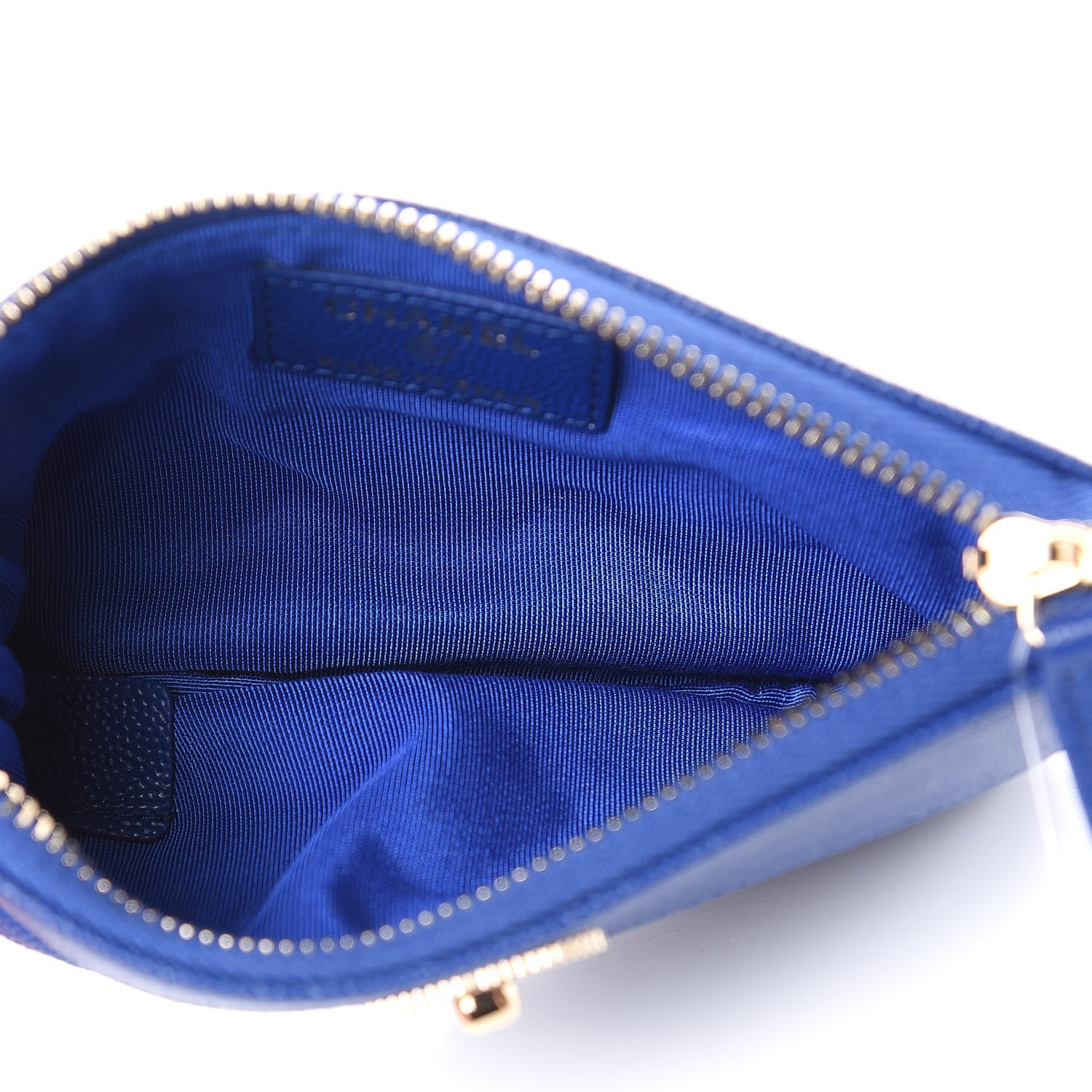 Chanel Caviar Quilted Small Vintage Mademoiselle Cosmetic Case Dark Blue 5 of 8