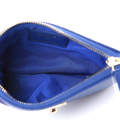 Chanel Caviar Quilted Small Vintage Mademoiselle Cosmetic Case Dark Blue 5 of 8