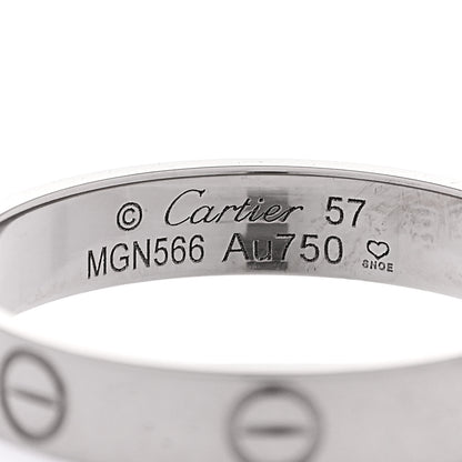 Cartier 18K White Gold 3.5mm LOVE Wedding Band Ring 57 8 4 of 5