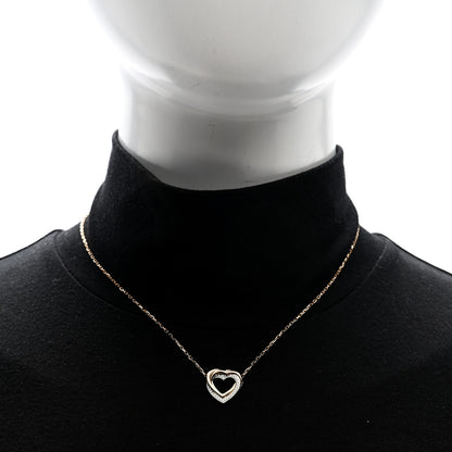 Cartier 18K Pink Yellow White Gold Diamond Trinity Heart Paved Pendant Necklace 2 of 4
