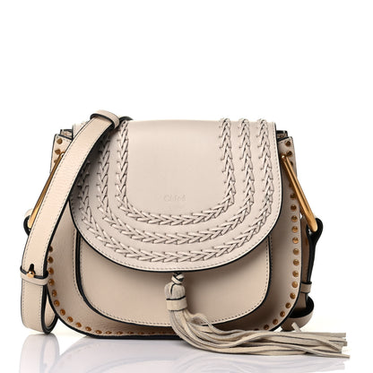 Chloe Calfskin Braided Small Hudson Shoulder Bag Abstract White 1 of 6