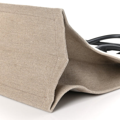 Saint Laurent Linen Calfskin Rive Gauche Tote Optic White 8 of 8