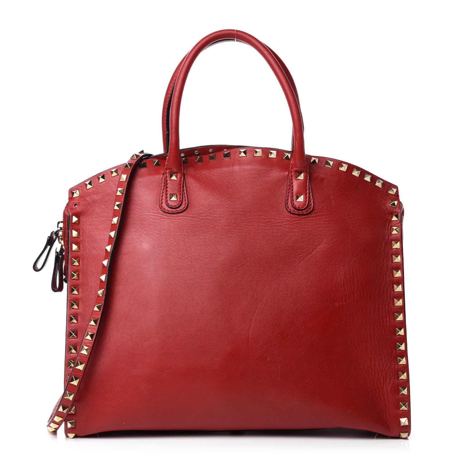 Valentino Garavani Vitello Rockstud Dome Shopper Rosso Valentino 1 of 22