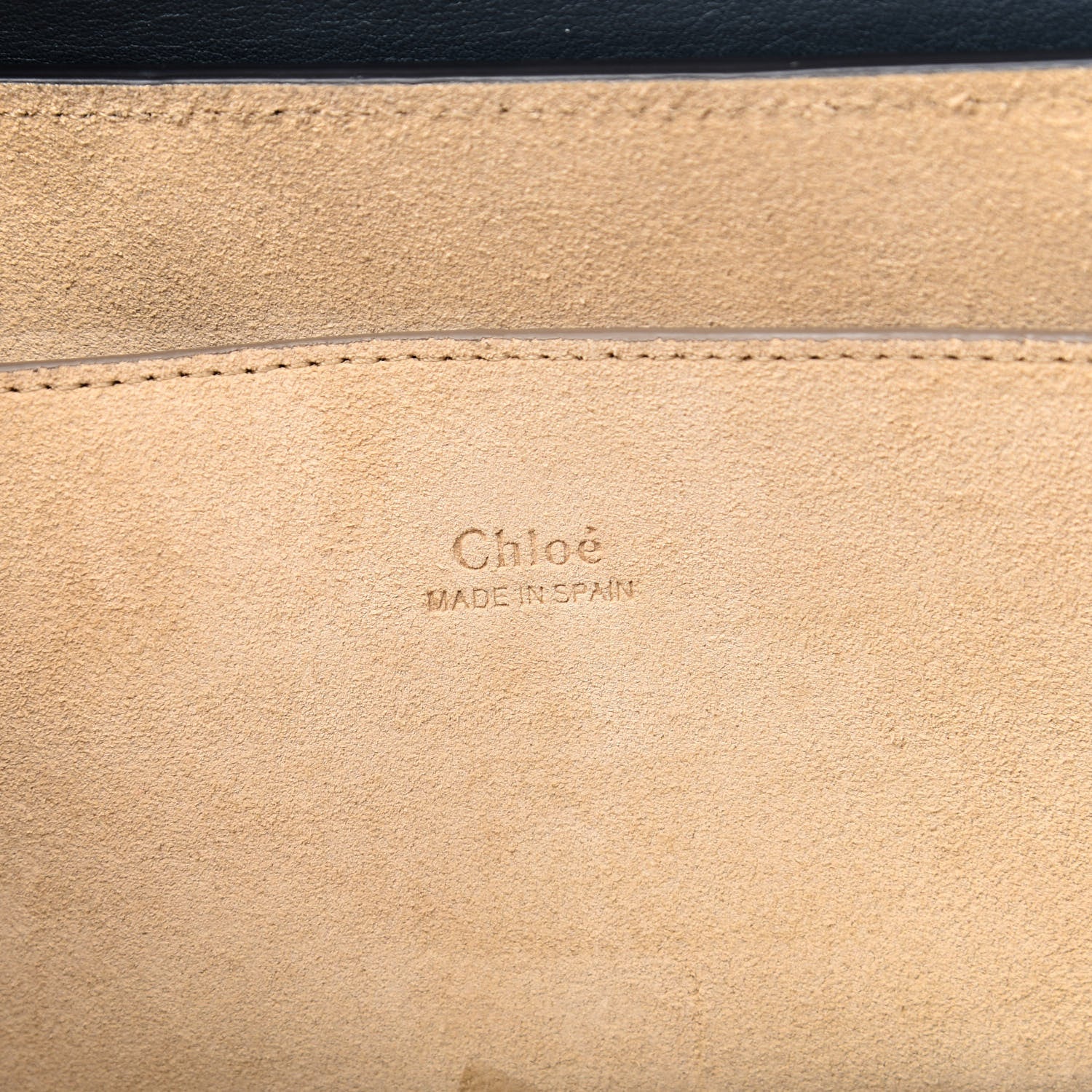 Chloe Suede Calfskin Faye Clutch Navy 8 of 9
