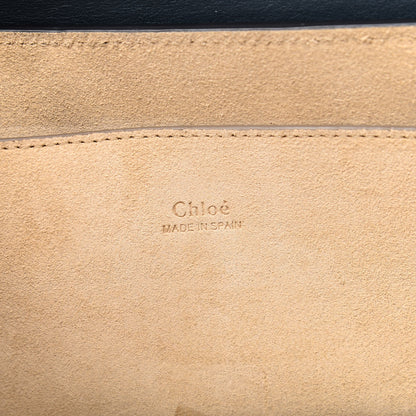 Chloe Suede Calfskin Faye Clutch Navy 8 of 9