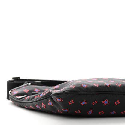 Prada Tessuto Stampato Nylon Flat Messenger Bag Black 8 of 9