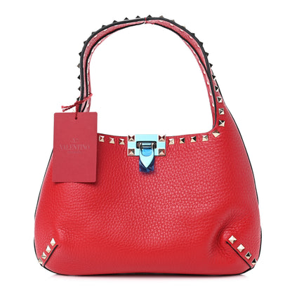 Valentino Garavani Calfskin Small Rockstud Handbag Rouge Pur 1 of 4