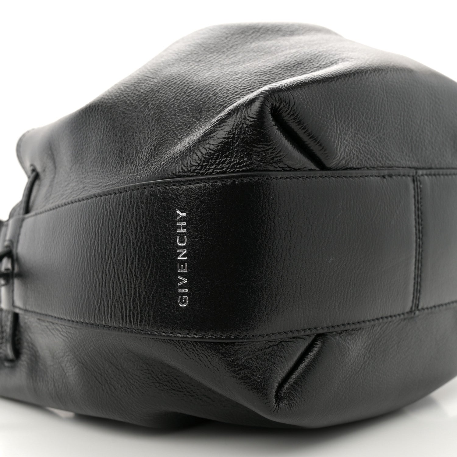 Givenchy Creased Patent Calfskin Pumpkin Bag Black 9 of 10