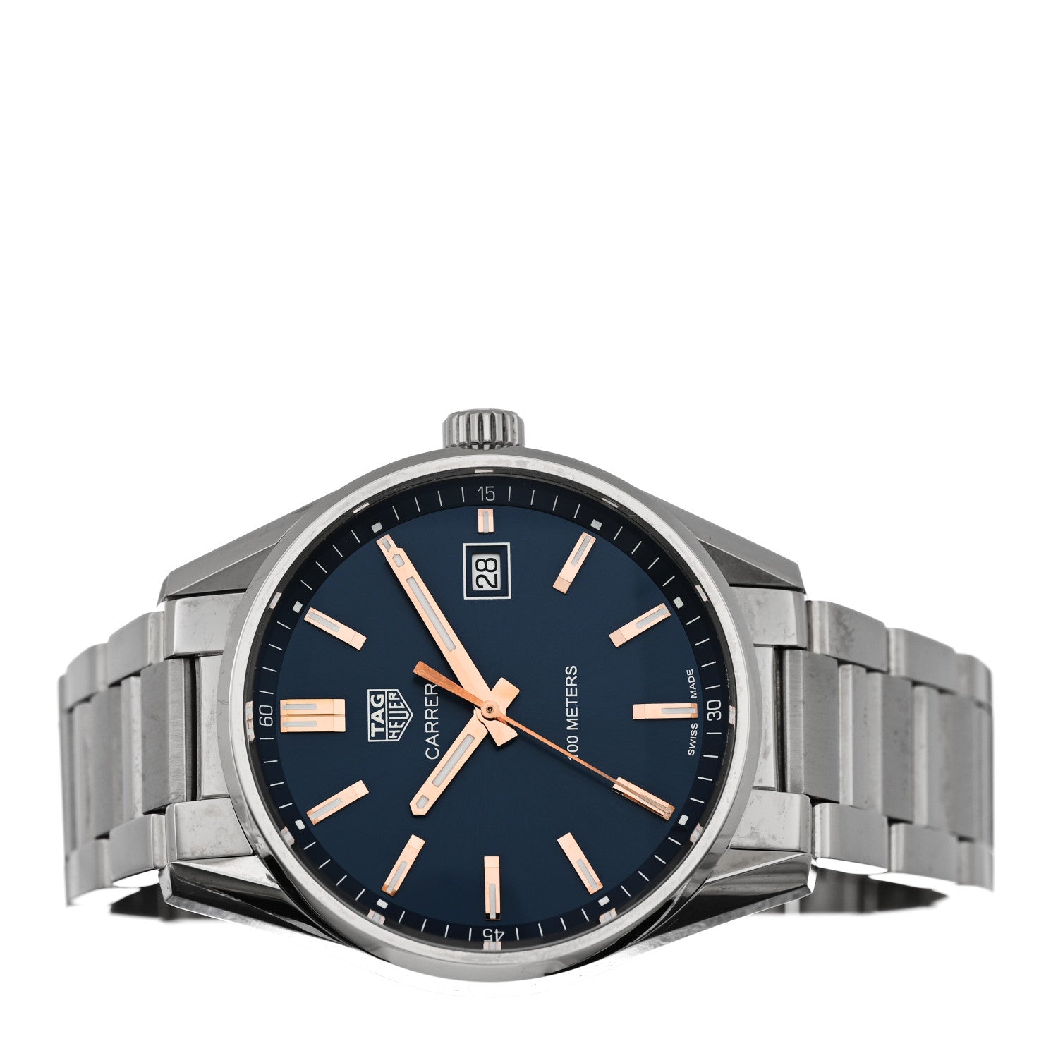 Tag Heuer Stainless Steel 39mm Carrera Quartz Watch Blue WAR1112 2 of 5