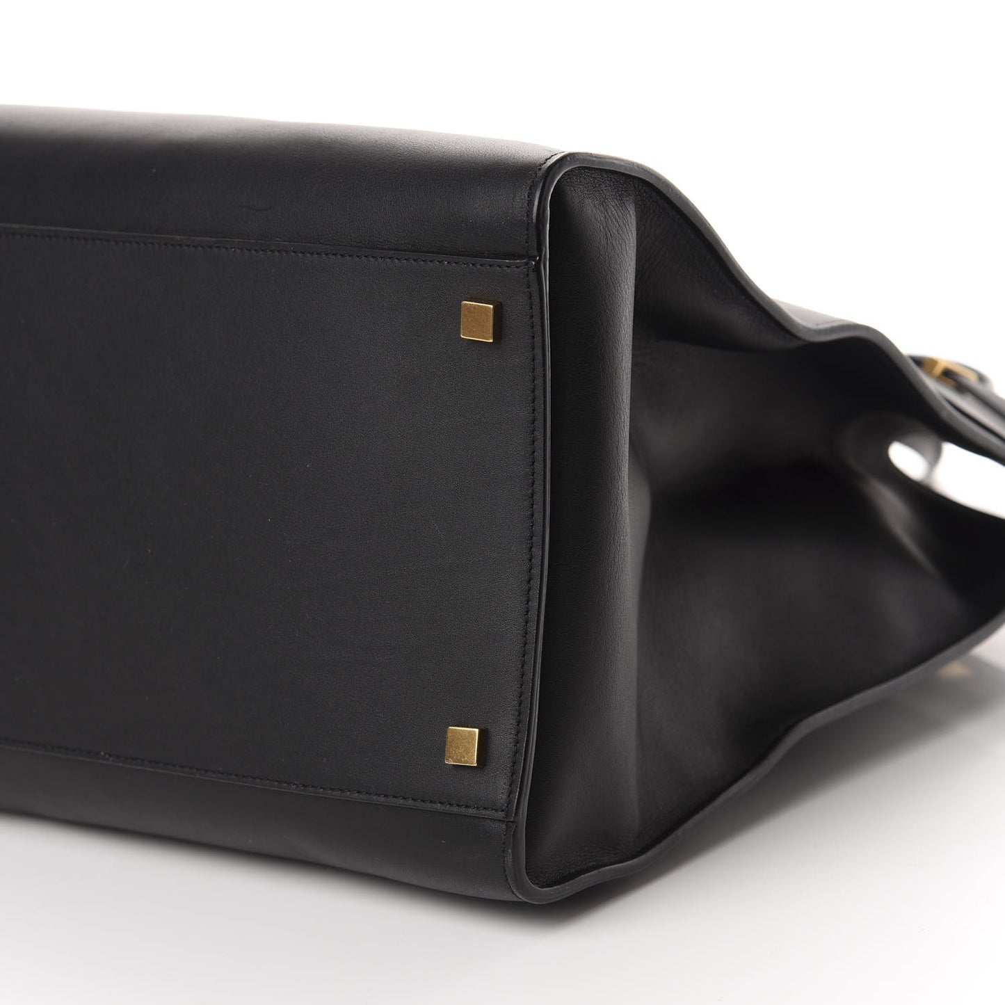 Calfskin Large Manhattan Shopper Tote Black