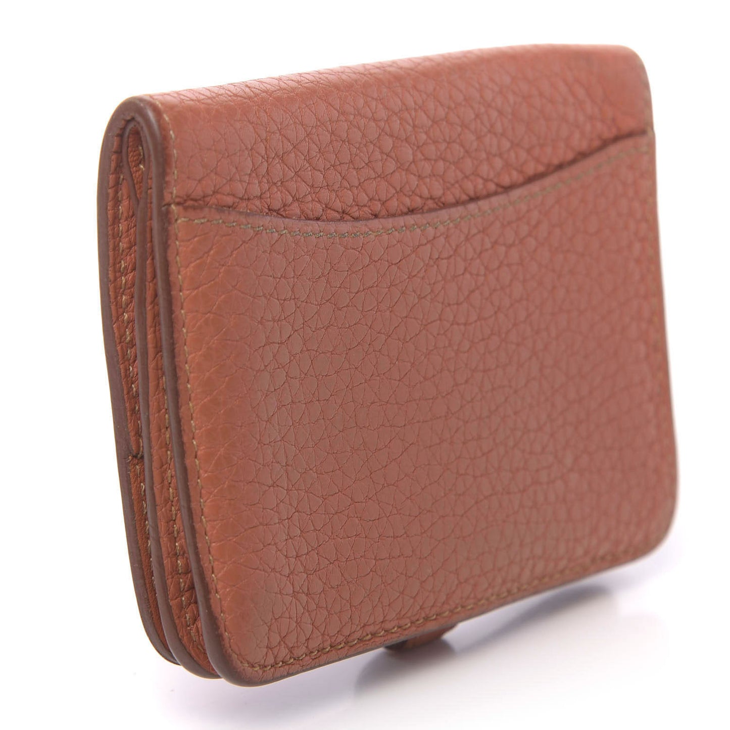 Taurillon Clemence Dogon Card Case Rose Thè