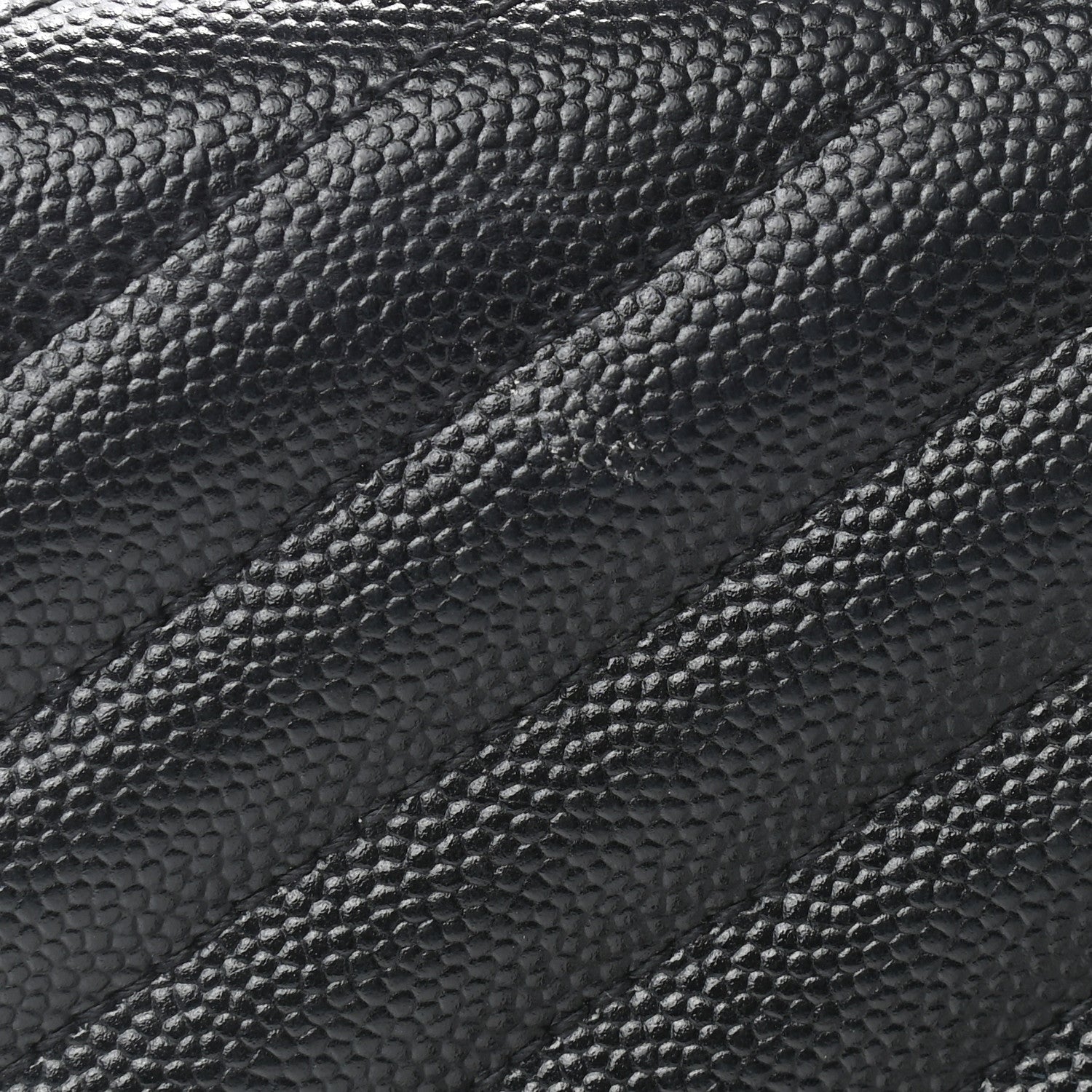 Saint Laurent Grain De Poudre Matelasse Chevron Monogram Envelope Chain Wallet Black 11 of 12