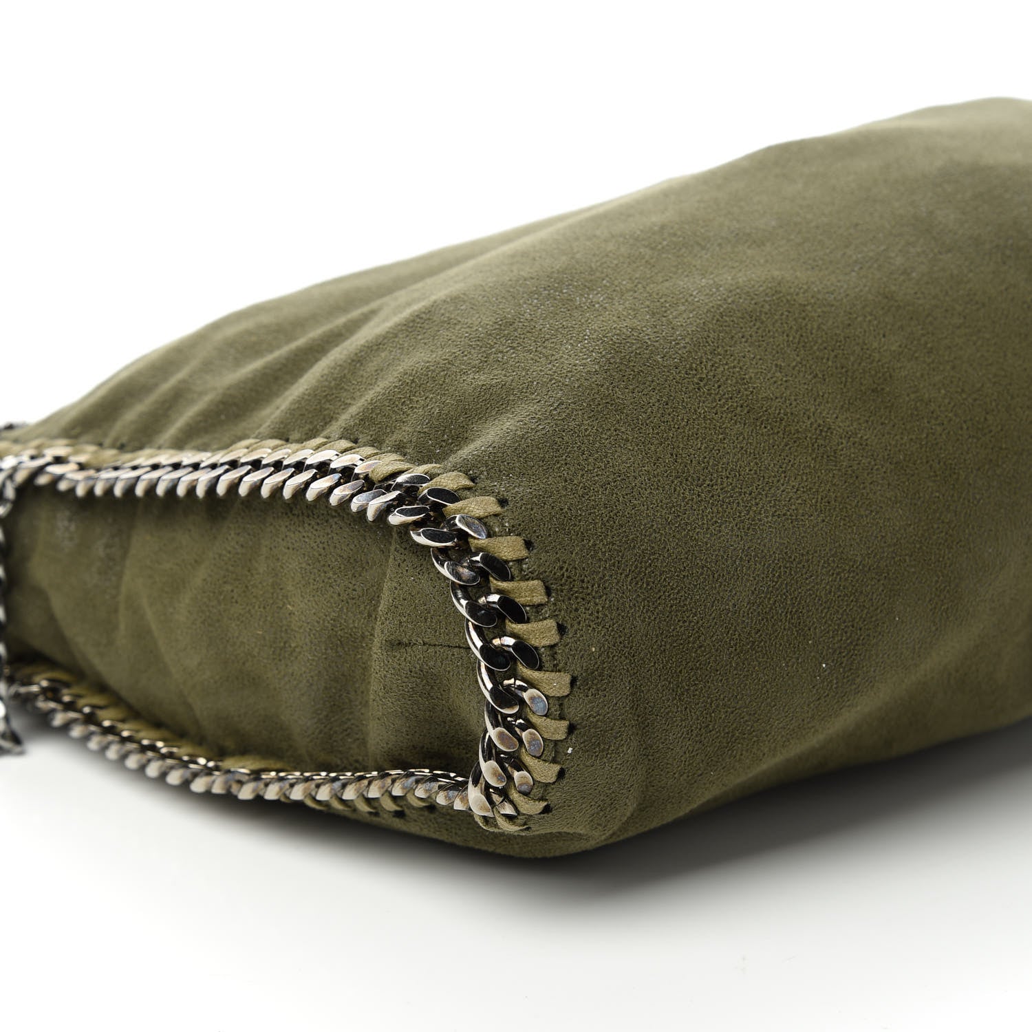 Stella McCartney Shaggy Deer Small Falabella Fold Over Tote Olive 7 of 10
