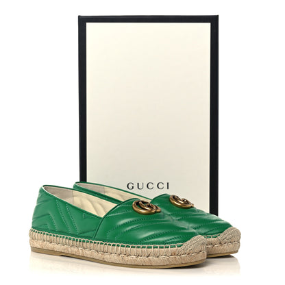 Gucci Nappa Matelasse GG Marmont Espadrilles 38 New Shamrock 8 of 8