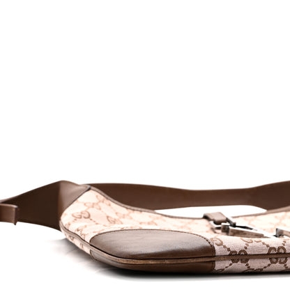 Gucci Monogram Lobster Clasp Jackie O Hobo Brown 9 of 10