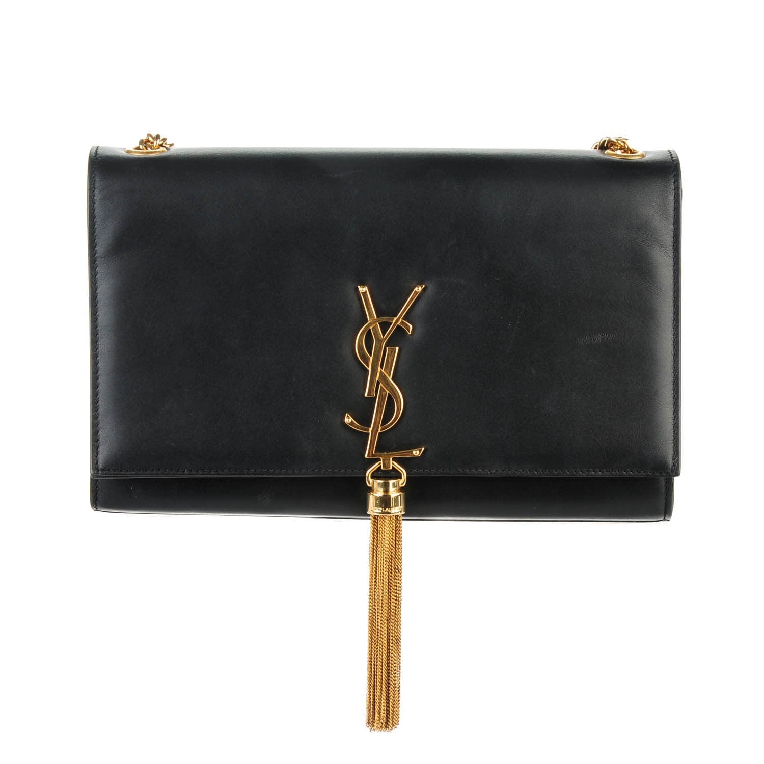 Saint Laurent Smooth Calfskin Medium Classic Monogram Kate Tassel Satchel Black 1 of 7