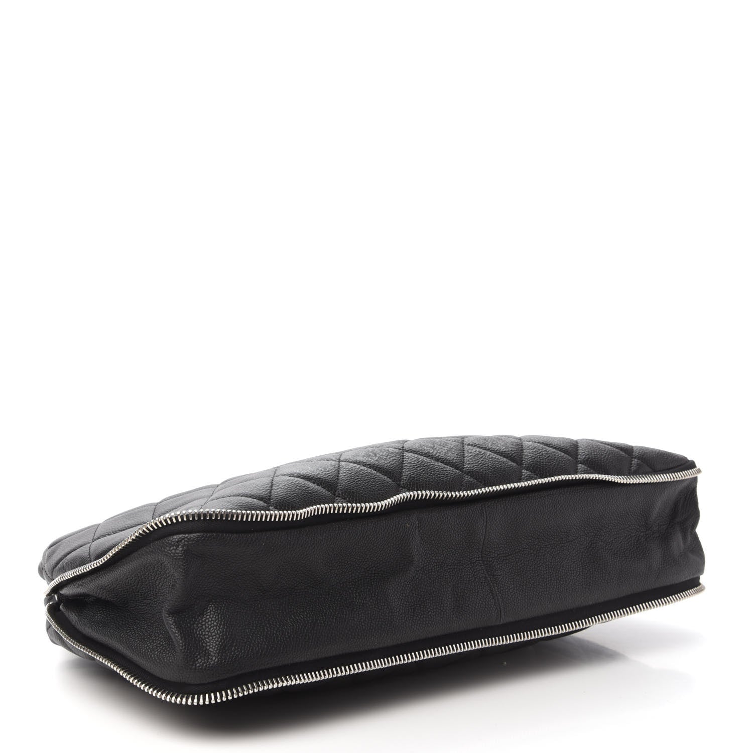 Chanel Caviar Quilted Expandable Zip Shoulder Bag Black 4 of 10