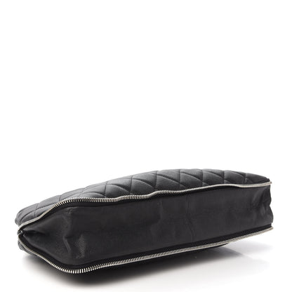 Chanel Caviar Quilted Expandable Zip Shoulder Bag Black 4 of 10