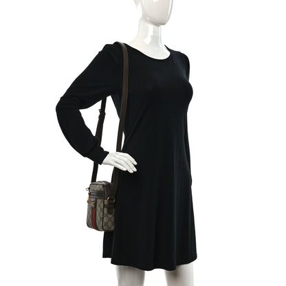 Gucci GG Supreme Monogram Web Mini Ophidia Messenger Brown 2 of 8