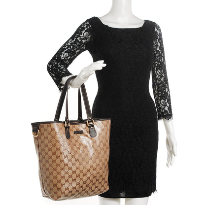 Gucci Crystal Monogram Joy Tote Dark Brown 2 of 7