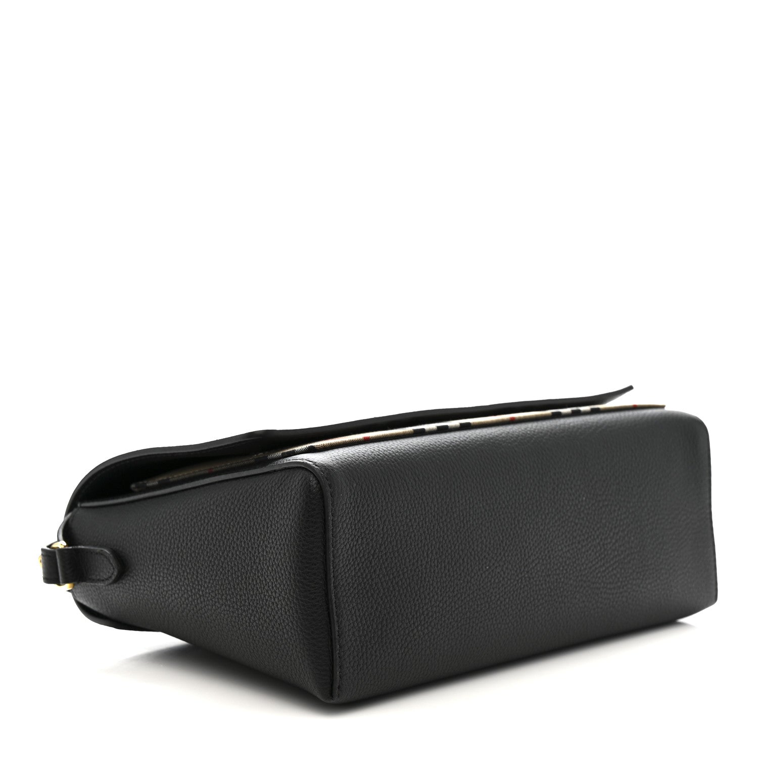 Burberry Coated Canvas Calfskin Vintage Check Medium Note Crossbody Bag Black 4 of 10